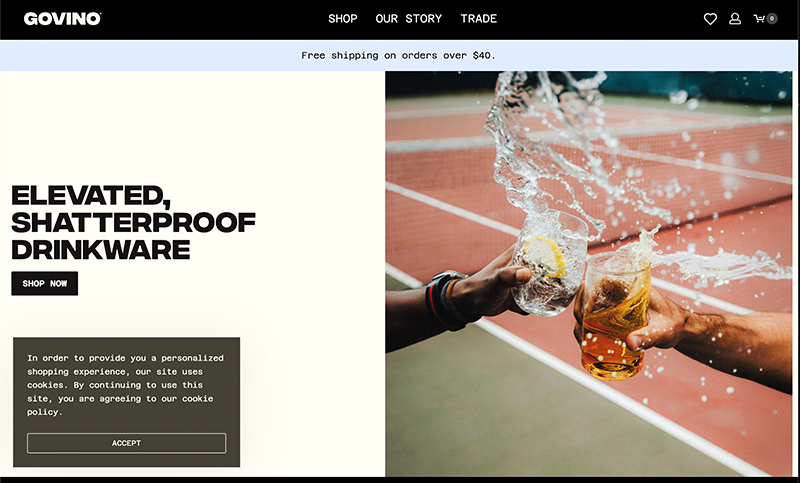 Govino Website Screenshot
